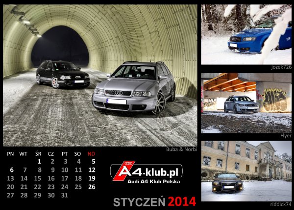 Kalendarz Audi A4 Klub Polska 2014r