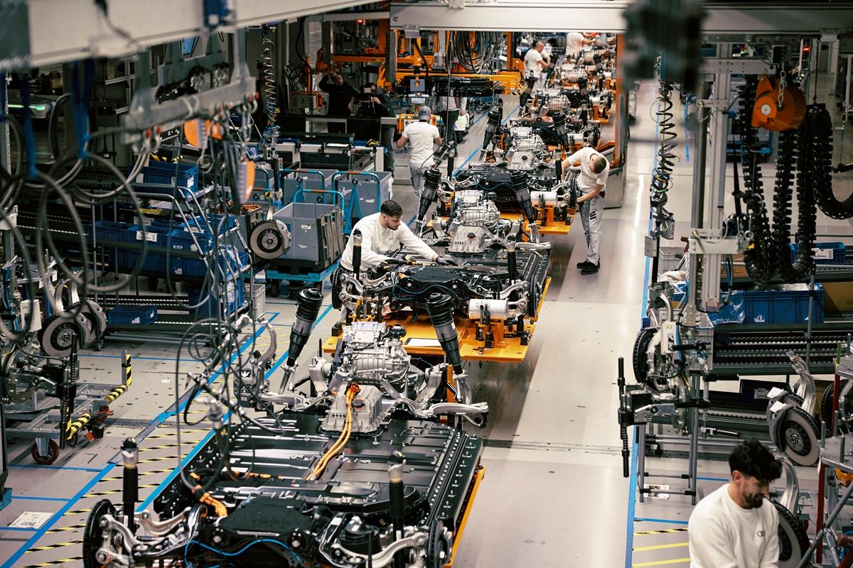 Linia produkcyjna nowego Audi Q8 e-tron w Brukseli