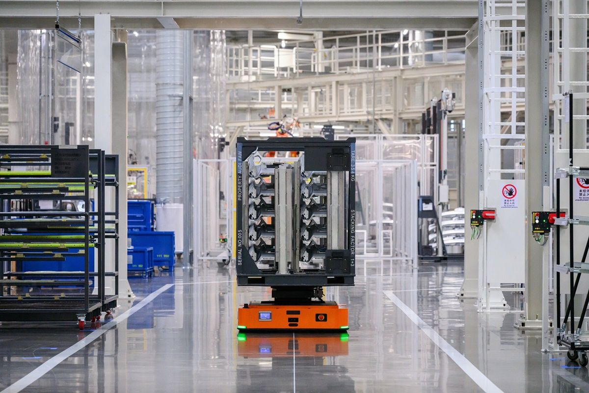 Najnowocześniejszy zakład w Audi FAW NEV Company w Changchun: zautomatyzowana logistyka