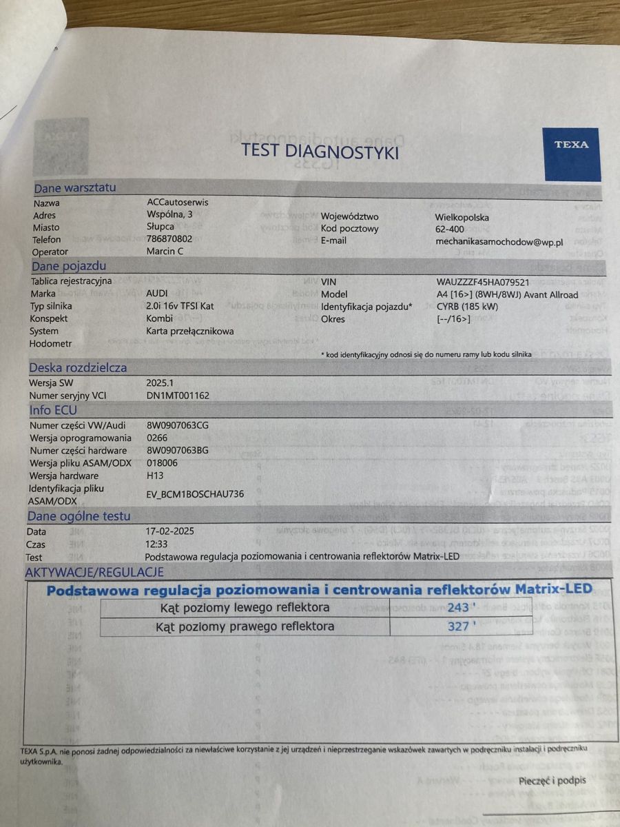Kalibracja świateł Matrix.JPEG